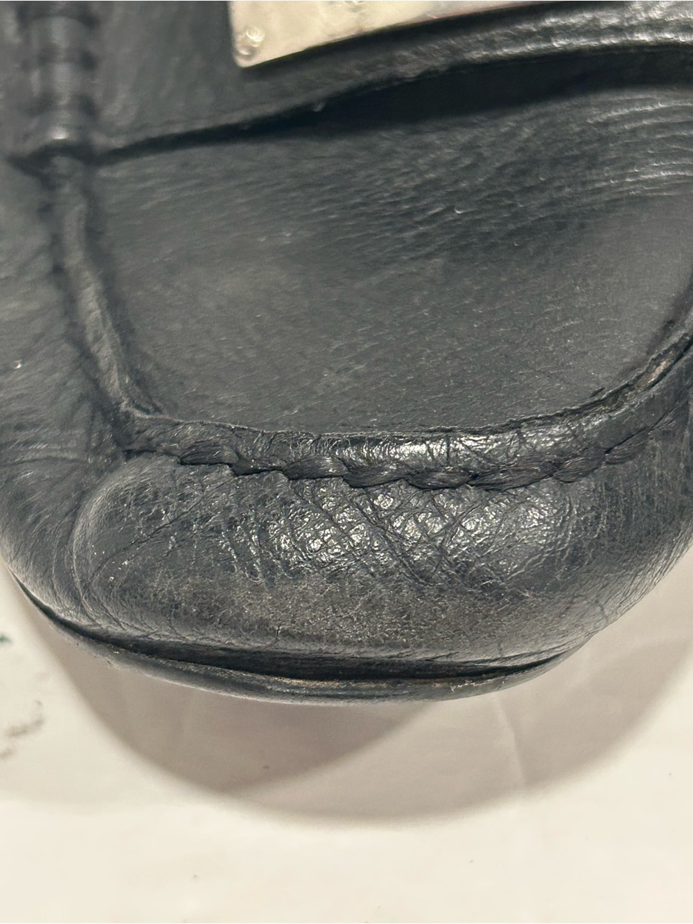 Coach Fredrica Leather Black Pebble Flat Soft Loafers Size 6.5B Driving Shoes - Picture 13 of 13